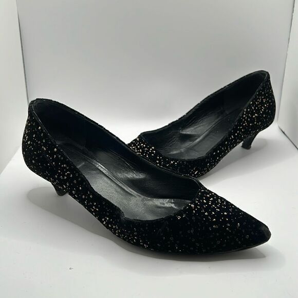 Celine Metalic Flake Kitten Heels - Picture 1 of 9